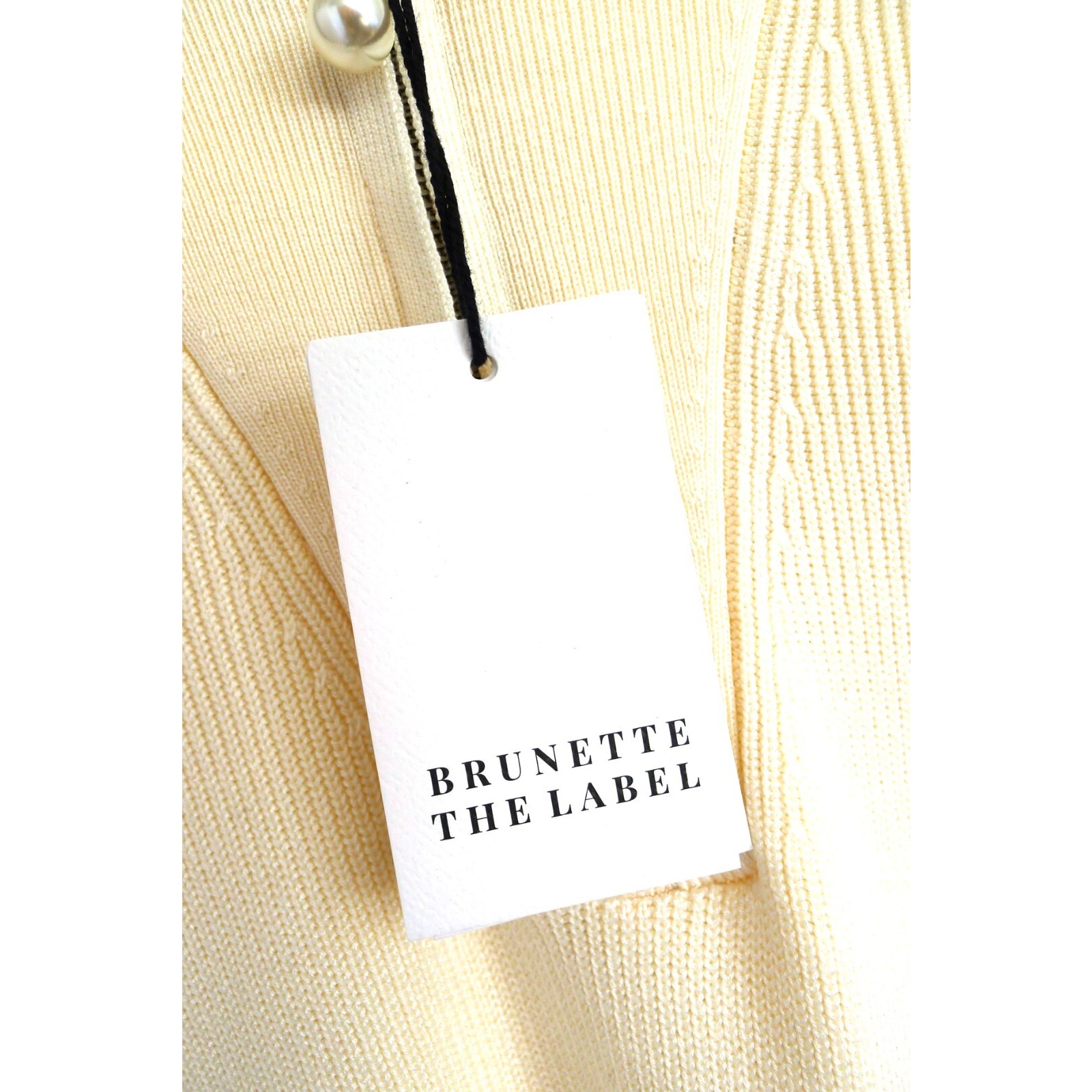 Brunette The Label Canada Rib Knit Half-Zip Pullover Sweater Top S M Nwt $109 — image 8 of 8